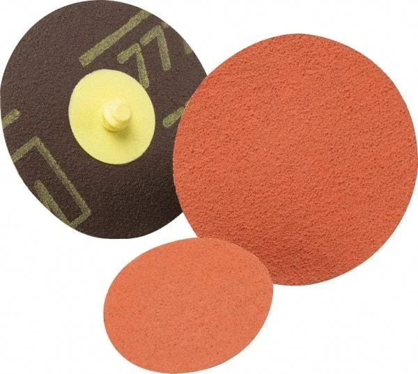 3M - 1-1/2" Disc Diam, 100 Grit, Aluminum Oxide Quick Change Disc - Type S Attaching System, Coated, Fine Grade, 30,000 RPM, 361F Series