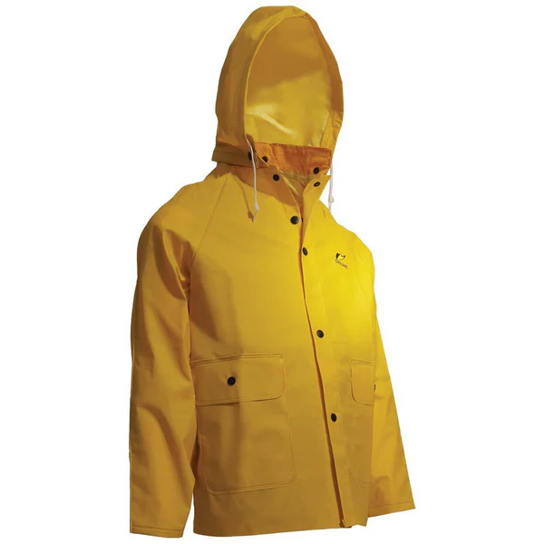 Rain Jacket:Size Small,0,Yellow,Polyester & PVC