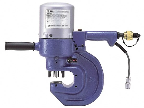 Hydraulic Punch Presses; Punching Pressure (Ton): 49.00; Punching Pressure (lbf): 97020.00; Maximum Diameter (mm): 23.81; Maximum Diameter: 15/16 in, 23.81 mm; Maximum Diameter (Inch): 15/16; Maximum Thickness: 5/8; Maximum Thickness: 5/8 in, 15.88 mm