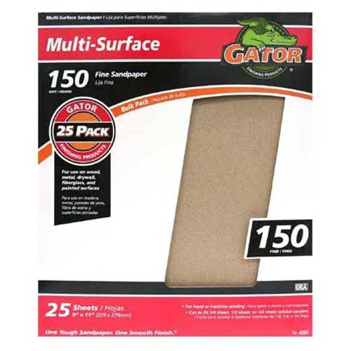 Gator 4207 Multi-Purpose Sanding Sheet, 150 Grit, 9" x 11"