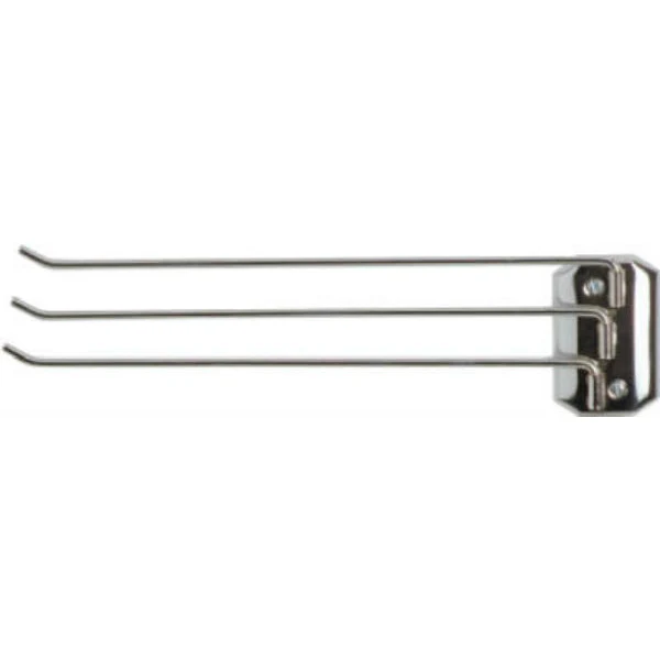 Decko 38190 Three Arm All Purpose Rack w/ Mounting Hardware, Chrome, S
