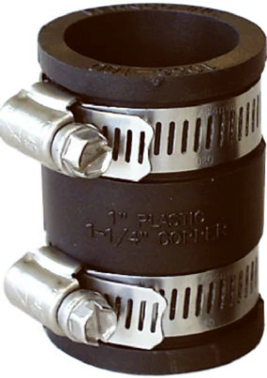 Fernco P1056-22 Flexible Coupling for Cast Iron Or Plastic, 2" x 2"