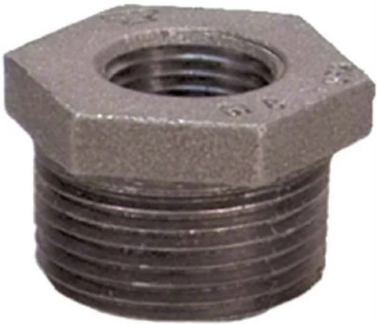 Anvil 8700129359 Hex Reducing Bushing, 1" x 3/4", Black