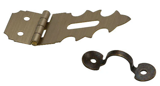 National Hardware N211-474 Decorative Hasp, 5/8" x 1-7/8", Antique Br