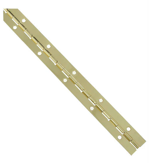 National Hardware N265-355 Continuous Hinge, 1-1/6" x 12", Bright Bra