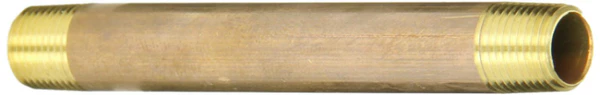 Anderson Metals 38300-0260 Lead Free Pipe Fitting Nipple, Red Brass, 1