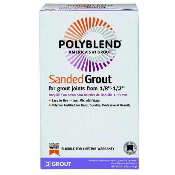 Polyblend PBG117-4 Sanded Tile Grout, #11 Snow White, 7 Lbs