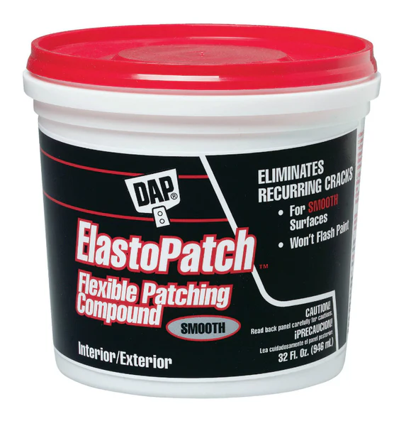 Dap 12278 Elastopatch Smooth Flexible Patching Compound, 1 Qt, White