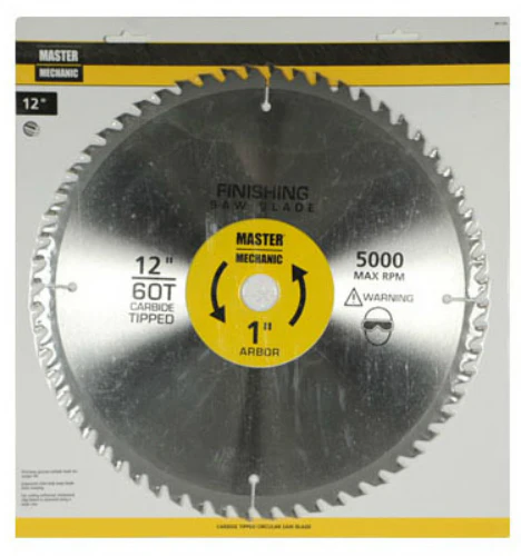 Master Mechanic 301132 Precision Cutoff Circular Saw Blade, 12", 60 Te