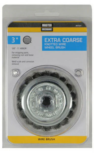 Master Mechanic 307231 Extra Coarse Heavy Duty Wire Wheel Brush, 3"