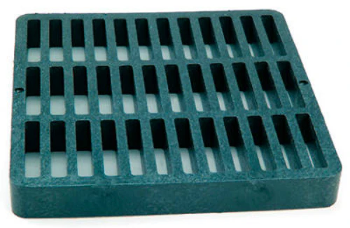 NDS 990 Structural Foam Polyolefin Square Grate w/UV Inhibitors, 9" x