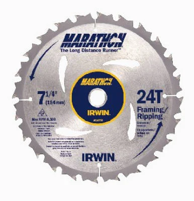 Irwin Tools 14030 Carbide Tipped Marathon Circular Saw Blade, 7-1/4",
