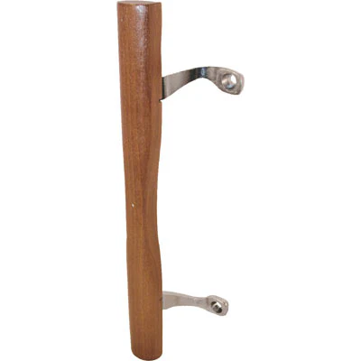 Slide-Co 141642 Sliding Glass Patio Door Wooden Handle with Chrome Bra