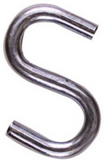 National Hardware N273-441 Heavy Open S Hook, 3", Zinc Plated Steel