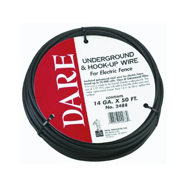 Dare 2488 Underground & Hook Up Wire for Electric Fence, 14 Gauge x 50