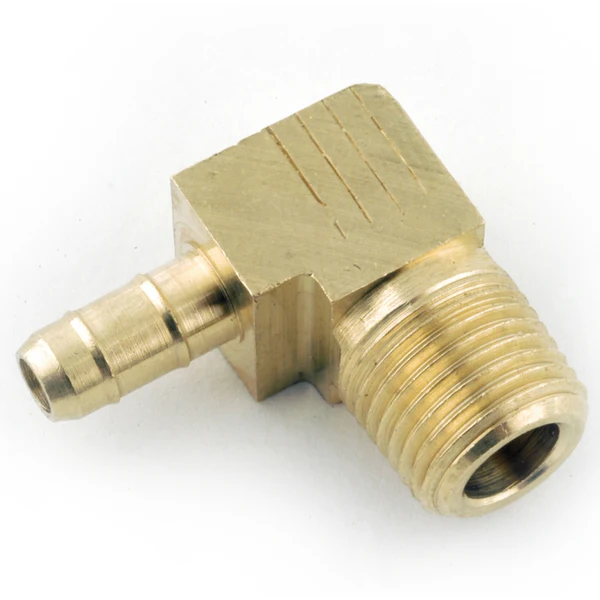 Anderson Metals 57069-0402 Mini Hose Barb Elbow, 1/4" I.D. x 1/8" MPT,
