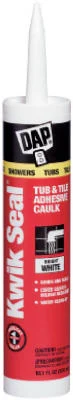 Dap 18032 Kwik-Seal Kitchen & Bath Adhesive Caulk, 10.1 Oz, White