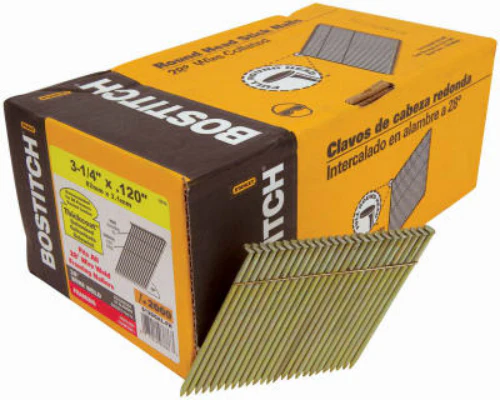 Bostitch S10D131-FH Full Round Head Stick Framing Nails, 3" x 0.131"