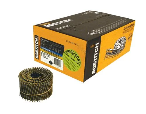 Bostitch C8R90BDG Galvanized Ring Shank Coil Siding Nails, 2-1/2", 36