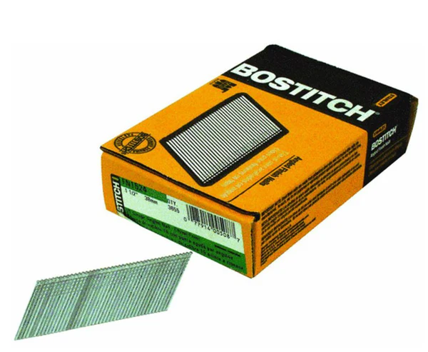 Bostitch FN1536 "FN" Style Angled Steel Finish Nails, 2-1/4", 15 Gauge