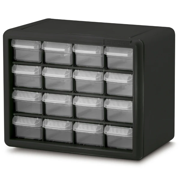 Akro Mils 10716 Plastic Storage Cabinet, 16 Drawer