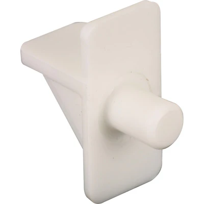 Slide-Co 242400 Plastic Shelf Support Peg, 1/4" Dia, White, 12-Pack
