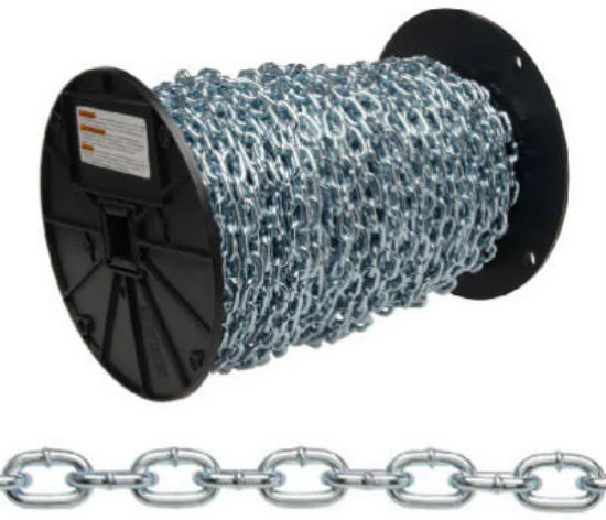 Campbell 0726727 Straight Link Machine Chain, 125', Zinc Plated