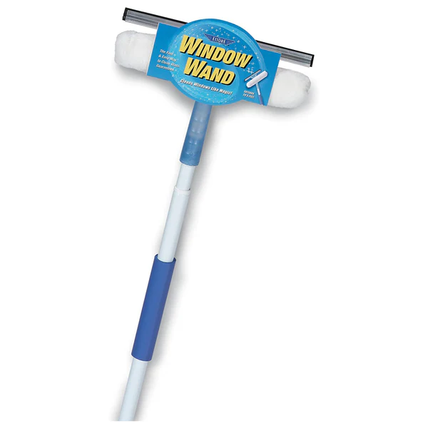 Ettore 15060 Window Wand Squeegee & Washer Scrubber Combo, Pole Extend