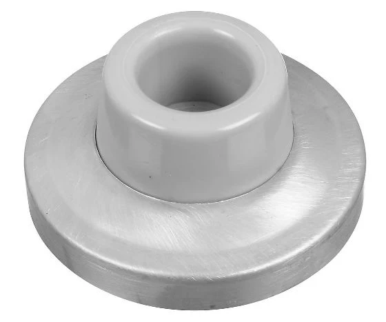 National Hardware N215-848 Solid Brass Wall Door Stop, Chrome
