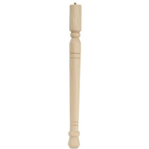 Waddell 2578 Early American Table Leg, 28", Hardwood