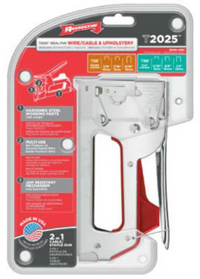 Arrow Fastener T2025-6 Dual Purpose Stapler & Wire Tacker