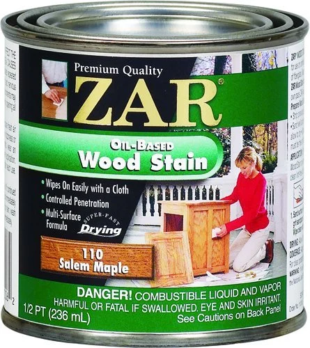 ZAR 11006 Interior Oil-Based Wood Stain, Salem Maple, 1/2 Pint