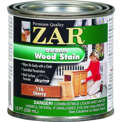 ZAR 11612 Interior Oil-Based Wood Stain, Cherry, 1 Qt