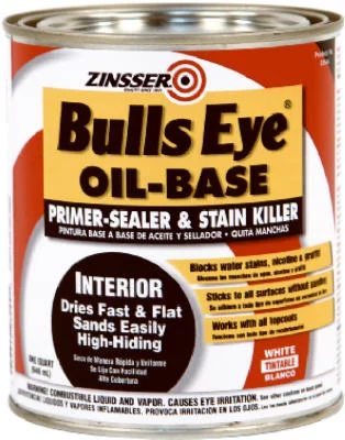 Zinsser 03544 Bulls Eye Fast Drying Primer-Sealer & Stain Killer,1 Qt