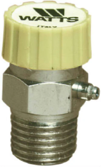 Watts HAV-1/8 Hot Water Baseboard Vent Valve, 1/8", Chrome Plated
