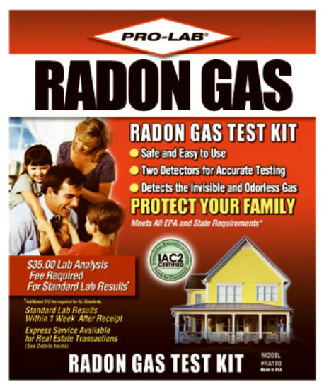 Pro-Lab RA100 Professional Radon Gas Test Kit