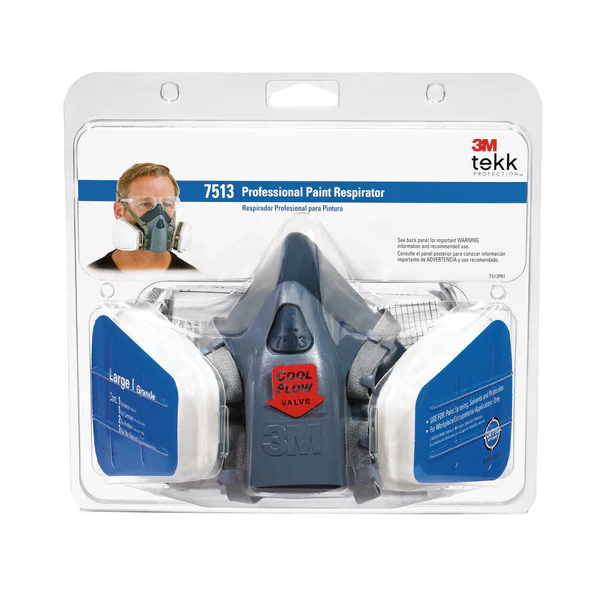 3M 7513PA1-A-PS Tekk Protection Professional Paint Spray Respirator, L