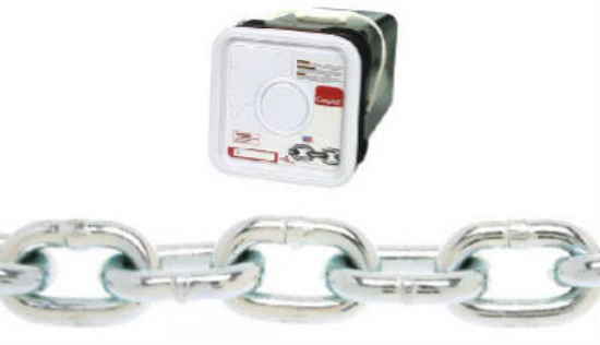 Campbell 0143426 Proof Coil Chain, 100', Zinc Plated