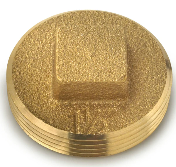 Oatey 42369 Brass Cleanout Plug With Raised Head, 1-1/2"