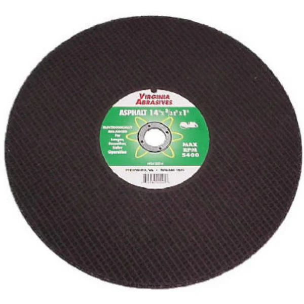 Virginia Abrasives™ 424-21214 Asphalt/Green Concrete Cutoff Wheel, 14"