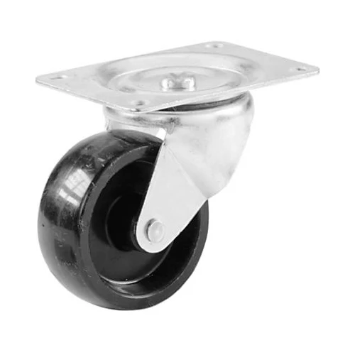 Shepherd Hardware 9787 Swivel Plate Caster Soft Rubber Wheel, 5"