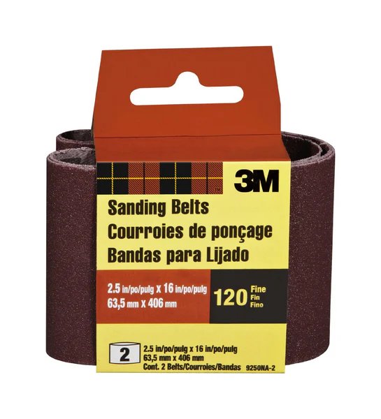 3M 9250-2 Heavy Duty Resin Bond Power Sanding Belt, 2-1/2" x 16", 120