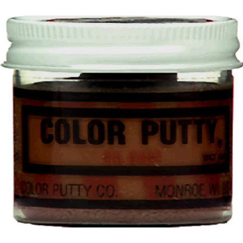 Color Putty 124 Oil Based Wood Filler Putty, Redwood, 3.68 Oz