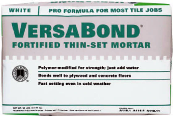 Custom MTSW50 VersaBond Fortified ThinÂSet Mortar, 50 Lb, White