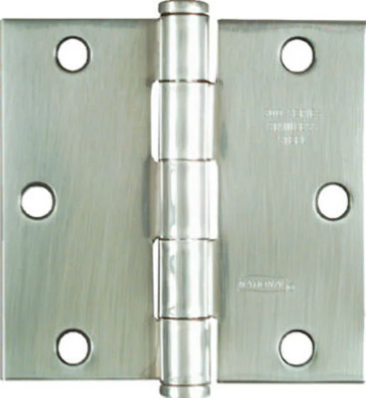 National Hardware N225-920 Square Corner Door Hinge, 3-1/2", Stainles