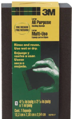 3M DSFM-F Large Area Flexible Sanding Sponge, Fine/Medium Grit
