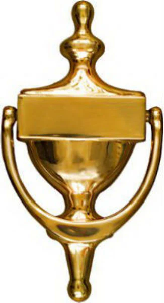 National Hardware N197-939 Door Knocker, 7", Solid Brass