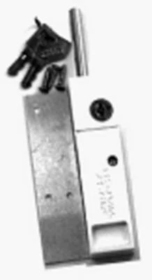 First Watch Security 5141 Keyed Patio Door Lock with Rotating Bolt, Wh
