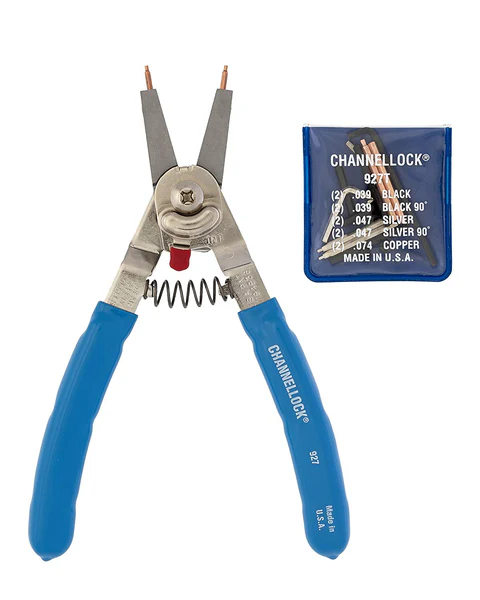 Channellock 927 Convertible Snap Ring Plier w/ 5 Pairs Interchangeable