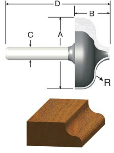 Vermont American 23127 Carbide Tipped Silver Series Ogee Router Bit,